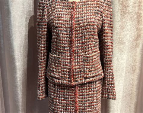 chanel wedding dress suit|vintage chanel tweed suit.